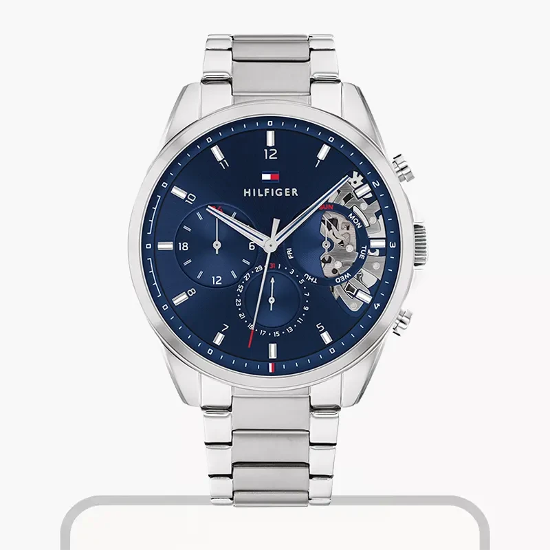 Tommy Hilfiger Baker Blue Dial Men's Watch- 1710448